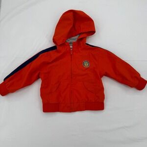 Vtg Kid Connection Sz 18M Orange Racing Windbreaker Jacket Infants Winner Circle